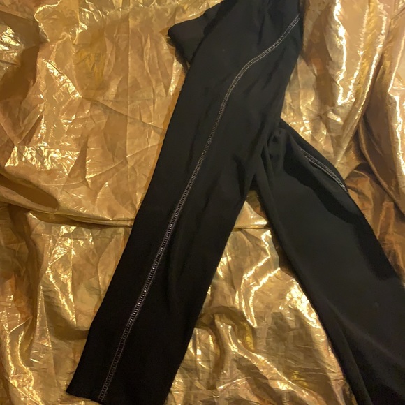 J. RIBKOFF SZ 8 BL PANTS ELASTIC AT WAIST & SHINY RIBBONS ON BOTH SIDES - Picture 2 of 7